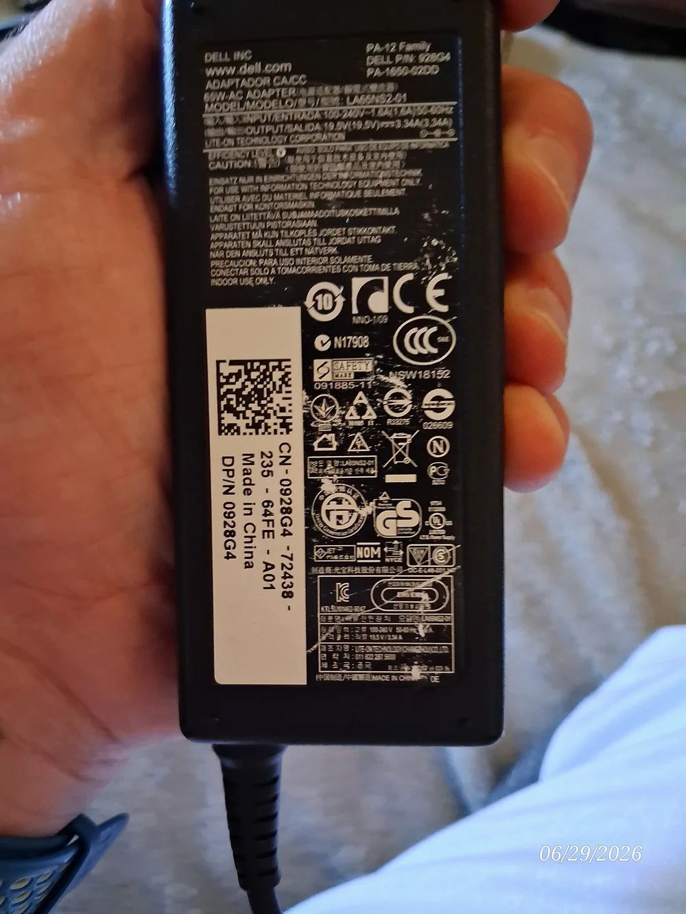 ​💻 Dell 65W Laptop Charger Power Adapter